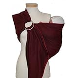 Leo Bordeaux Woven Cotton one size fit all Ring Sling Baby Carrier From Germany by Storchenwiege