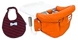 イングリッシーナ ファスト テーブルチェア Inglesina fast ベビーチェア＆Bon chou chou ボンシュシュ ゴム式リバーシブルスタイ ブルーリボン P8516-0-21 オレンジ