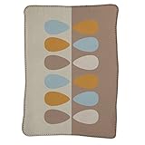Lolli Living Zig Zag Zoo Brushed Cotton Blanket Leaf by Lolli Living