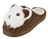 (コ-ランド) Co-land キッズ用 スリッパ 子供 ルームシューズ ベビー靴 あったか 動物 部屋 室内 上履き 女の子 男の子 秋冬 かわいい ブラウン 17cm