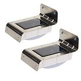 (2 Pack) Solar Powered 16 LED PIR Motion Sensor Stairway Outdoor Garden Path Wall Light [並行輸入品]