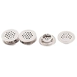 uxcell キッチン キャビネット金属　穴あきメッシュエアベント　カバー 30 x 8 mm 6 本入