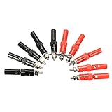 daniu 10 pairs 4mm terminal banana plug socket jack connectors