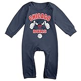 Kamifa カミファ シカゴ雄牛　チャンピオン 長袖ベビー服 ベビー トップス 新生児 面白い Navy 12 Months