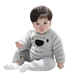 新生児女の子男の子ロンパース漫画Bear Plushジャンプスーツベビー冬オーバーオール服 マルチカラー