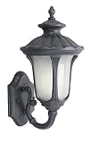 Woodbridge Lighting 61020WL-BKP Westbrook 1-Light Outdoor Wall Sconce, Powder Coat Black, Small [並行輸
