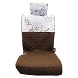 ココトリコ（cocotorico） 前座席用 キルティング シートカバー 2枚セット コクリコ柄 （バンダナ付き） 【コクリコ×ベージュホワイト】