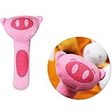 スティックガラガラ　可愛い赤ちゃんベビーおもちゃ 動物の形　にぎにぎ　プレゼント　出産祝い ピンクピッグ