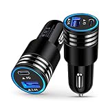USB C カーチャージャーアダプター 2パック 18W 高速USBカーチャージャー 電源デリバリー&クイックチャージャー3.0対応 iPhone 12 Mini/12 Pro/12 Pro Max,Galaxy S20 S10 S9 Note 20/ A51 A71 A11 A01 A21 A20 A50