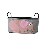 (Newox) ベビーカー用バッグ マザーズバッグ 多機能小物入れ ドリンクホルダー コンパクト 可愛い (ゾウ)