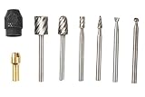 UID 【3.17mm軸】　8PCSセット ハイスカッター PROXXON(プロクソン) ミニルーター対応 Φ3.2mm互換コレットチャックとチャックカバー付属 NO.823