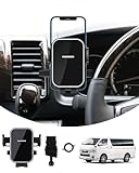 Cartist トヨタ ハイエース 200系 9型 4~6型 専用 スマートフォン スマホ ホルダー 携帯 ホルダー スマホスタンド 鏡面 片手操作 360度回転 車載ホルダー 固定 取付簡単 Bタイプ (Black)