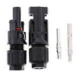 Fenteer プラスチック　防水　IP67　コネクター　アダプター　ソーラーパネル　接続アクセサリー