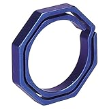 (サンライン)Sun Line キーリング 八角形 アクセサリー シルバー 便利 小物 30MM (ブルー)