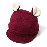 (エムエイチエー) M.H.A.style ベビーニットキャップ 耳付き 秋冬 ニット帽 キャップ 帽子 赤ちゃん 21761 E.ワイン