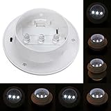 ライト，SODIAL(R)2 x 3 LED ソーラーパワーの水槽用ライト、白いライト