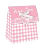 It's A Girl Pink Gingham Favour Bag by Creative Party