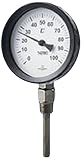 山本計器製造 (株) バイメタル S型 温度計 (保護管付)100×100度×75L×R1/2