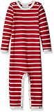 Coccoli Baby Boys' Grey Red Stripe Jersey Knit Cotton Union Suit Cranberry/Grey 3 Months [並行輸入品]