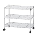 【メタルラック ランキング入賞】スチールラック 幅60 キャスター付 テレビラック テレビ台 サイドラック ワゴンラック 棚 3段/2段 ルミナス互換 メタル製ラック オフィス家具 【LOW-HEIGHT】【0810】