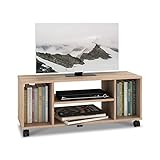 DEVAISE テレビ台 テレビラック テレビボード ローボード キャスター付き 移動便利 40インチまで対応 コーナー 幅900mm コンパクト 省スペース型 簡単組立 一年保証 オーク ナチュラル 木目 WF0013B