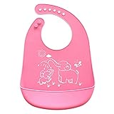 [Gosear] ゴシレ 欧米の人気爆発赤ちゃんシリコーン唾液タオル、防水赤ちゃんワイ堂、子供のよだれかけ赤ん坊の供給の特別なよだれかけ （ピンク）