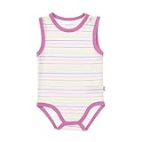 デンマークの子供服ブランド FIXONI綿１００％カラフルマウスノンスリーブボディスーツ パープルストライプ62ｃｍ
