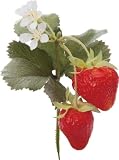 ポピー 造花 フレッシュストロベリーピック 全長19cm・幅13cm レッド フレッシュストロベリーピック全長19cm・幅13cmレッド 【4点】