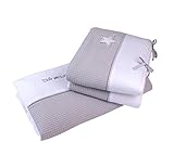 Clair de Lune Silver Lining Cot/Cot Bed Set (Grey) by Clair de Lune