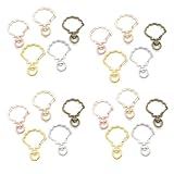 LWMINGALG キーホルダー金具 5色 20個 シェル形状 手作り 素材 キーホルダーパーツ 回転カン付き ワンタッチキーホルダー金具 DIY 手芸用品 ハンドメイド アクセサリー