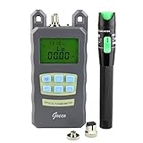 Goeco -70 to +10dbm Fiber Optic Cable Tester FC SC & 2.5mm 20mw Red Light Visual Fault Locator with 
