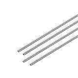 uxcell 丸いチューブ ストレートパイプ 304ステンレス製 シームなし 外径4 mm 壁厚さ0.6 mm 長さ250 mm 4個入