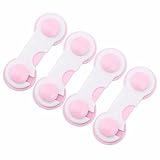 ピンク4pcs-baby-kids-drawer-cabinet-refrigerator-door-security-lock-protection-safety