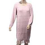 Le soleil　レディースニットセーターワンピース　あったか　ニット厚手ロングセーターワンピース　フリーサイズ　3色選べる (鴇色) [並行輸入品]