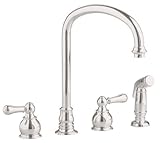 American Standard 4751.732.295 Hampton Undermount Gooseneck Faucet with Spray, Satin Nickel [並行輸入品]