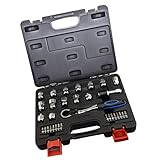 F Fityle 自転車トルクレンチ　ラチェットレンチ　調整可能な　32ピース　工具鋼　ブラック　高品質　耐久性