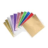 KINNO 金箔シート フェイク 金メッキ DIY 手芸 12色 8x8.5cm (50*12)600枚