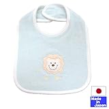 ☆日本製☆パイルスタイ （KUMASANN、USAKO、LIOMKUM、HIYOKO） 新生児フリーサイズ (サックス（ライオン）)