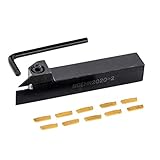 Baosity 12点セット　MGEHR1212-2　旋盤ツールセット　溝削り用　工具ホルダー　MGMN200 インサート