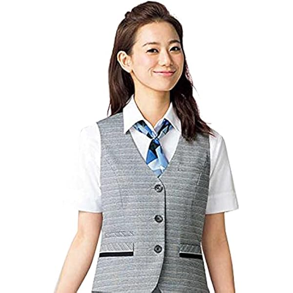 Amazon | ボンマックス 事務服 制服 ベスト LV1753 大きいサイズ