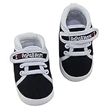 Aivtalk Infant Toddler Baby Boys Girls Canvas Soft Sole Moccasins Prewalker Crib Shoes - Black 13cm 