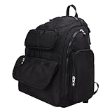 SONONIA 軽量　24L　大容量　ベビー　マザーズ　おむつ　バッグ　ママ　バックパック　+　交換マット　+　ティッシュボックス　全2色 - ブラック