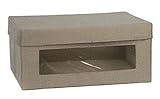 Andrea 窓付き収納ボックス ベージュ 35X30X15H cm AX13171
