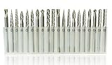 20pcs 3mm Shank Tungsten Steel Solid Carbide Rotary Files Diamond Burrs Set Fits Dremel Tool for Woo