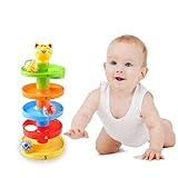 猫の玉転がしセット くるくるおもちゃ ボール落とし 玉ころがし - Happytime SF120-3 (2017新発売) コロガス玩具 けん玉 18ヶ月から 幼稚園玩具 誕生日プレゼント 知育玩具