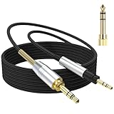 Sqrmueki兼容Sennheiser Momentum 4 / 3 / 2.0 / HD1 / HD 400S / HD 450BT / PXC 550 / 550-II/ACCENTUM Plus 対応 オーディオケーブル 6.35mmアダプター付き 有線接続交換用ヘッドホンコード 2m