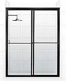 ニューポートシリーズ42 x 70インチフレーム付きスライドシャワードアタオルバーでoil-rubbedブロンズ、クリアガラス 58" x 70" 1658.70ORB-C 1