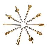 Sndy 3 mm チタンコーティング HSS ルータービットセット3mm シャンクバリロータリーファイル木材フライスカッターツール