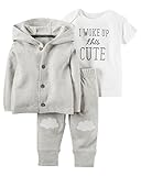 カーターズ☆出産祝い☆3点セット☆`パーカー+ロンパース+パンツ付き☆ (NB(生まれたて～55cm)) [並行輸入品]