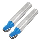 uxcell U溝ビット　ラウンドノーズルータビット カーペンターストレートシャンク　6.35mm× 6.35mm　2個
